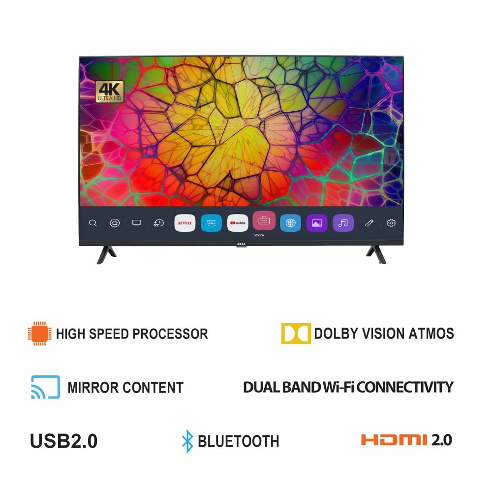 Akai 165 cm (65 Inch) QLED 4K UHD Google TV – Aspire & Innovative