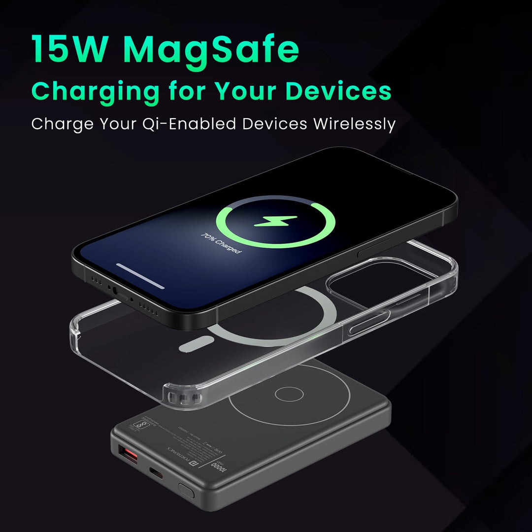 Portronics Luxcell Wireless Mini 10K - 10000mAh 22.5W Fast Charging Power Bank