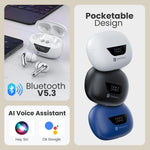 Load image into Gallery viewer, Portronics Harmonics Twins 28 Smart TWS Bluetooth Earbuds.