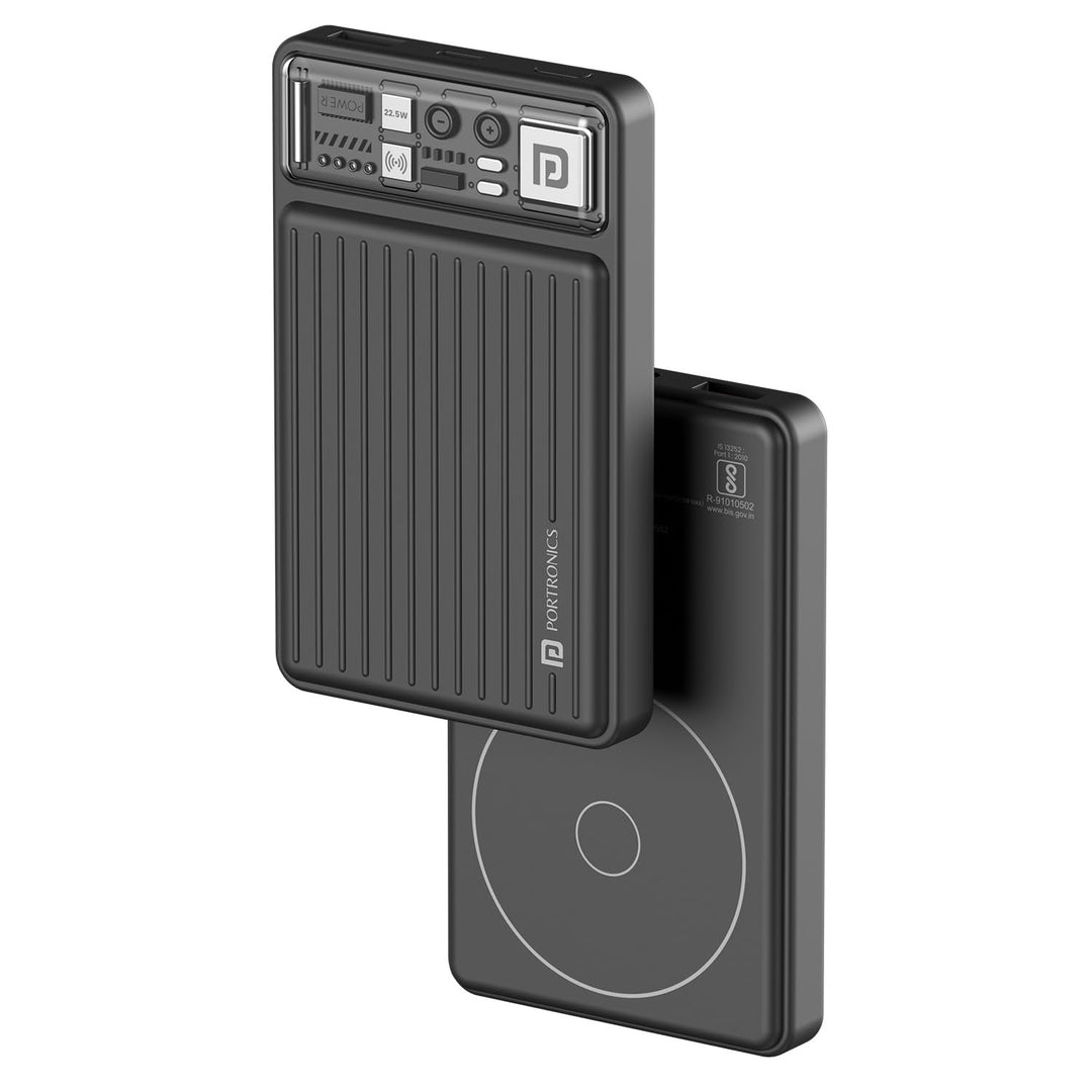 Portronics Luxcell Wireless Mini 10K - 10000mAh 22.5W Fast Charging Power Bank