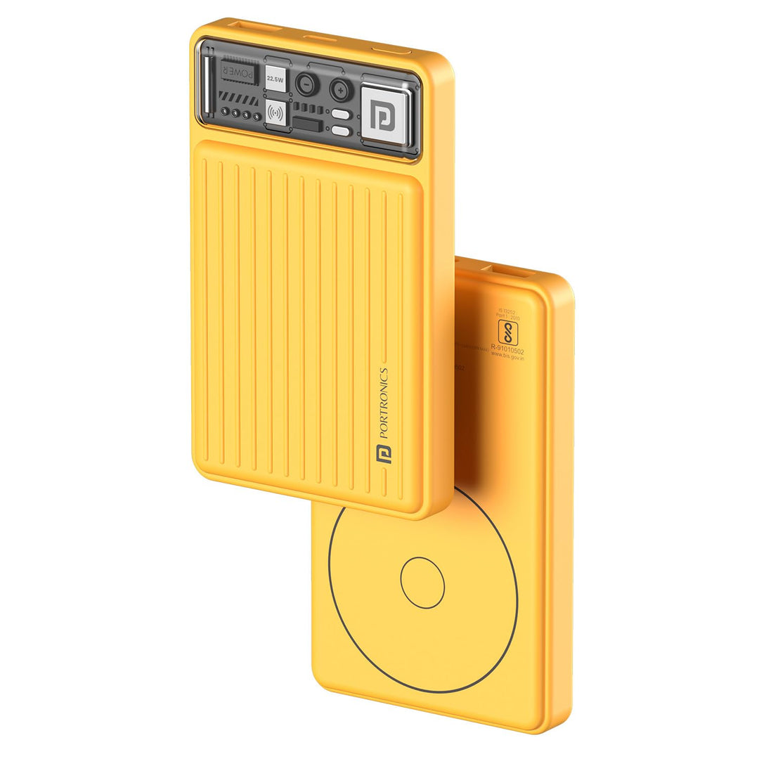 Portronics Luxcell Wireless Mini 10K - 10000mAh 22.5W Fast Charging Power Bank