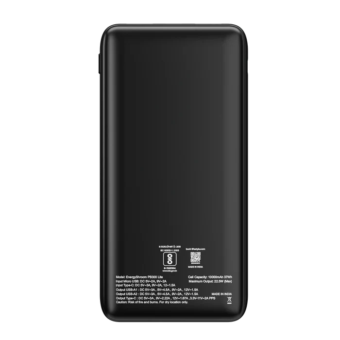 boAt EnergyShroom PB300 Lite 10000mAh Power Bank