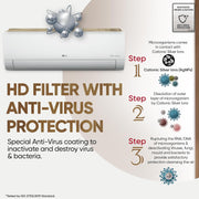 LG 3 Star (2.0 Ton) Split AC with AI Convertible 6-in-1 Cooling.