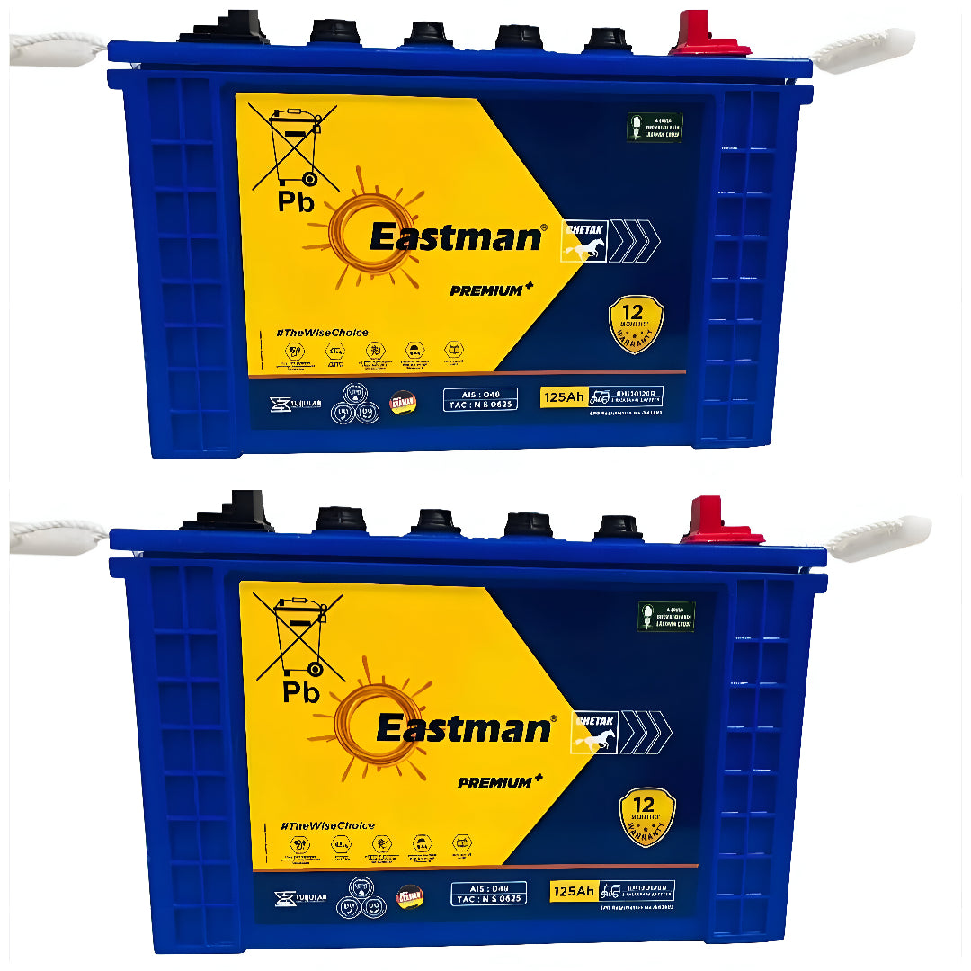 E-Rickshaw Battery Eastman – Set of 2 units-125Ah