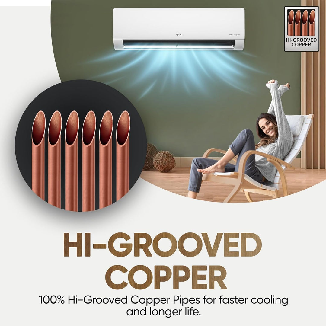 LG 3 Star (1.0 Ton) Split AC – 2025 Model