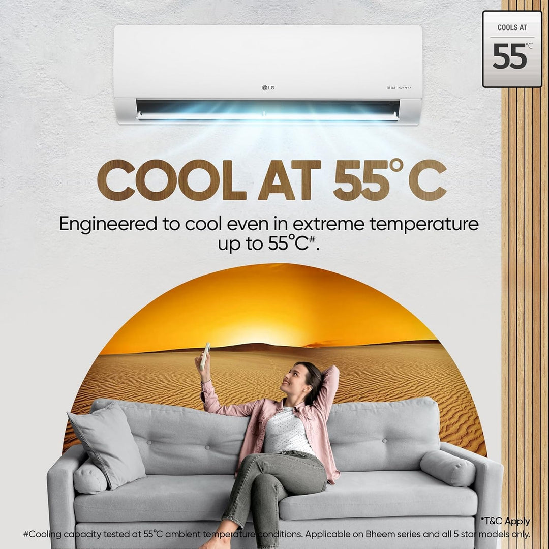 LG 3 Star (1.0 Ton) Split AC – 2025 Model