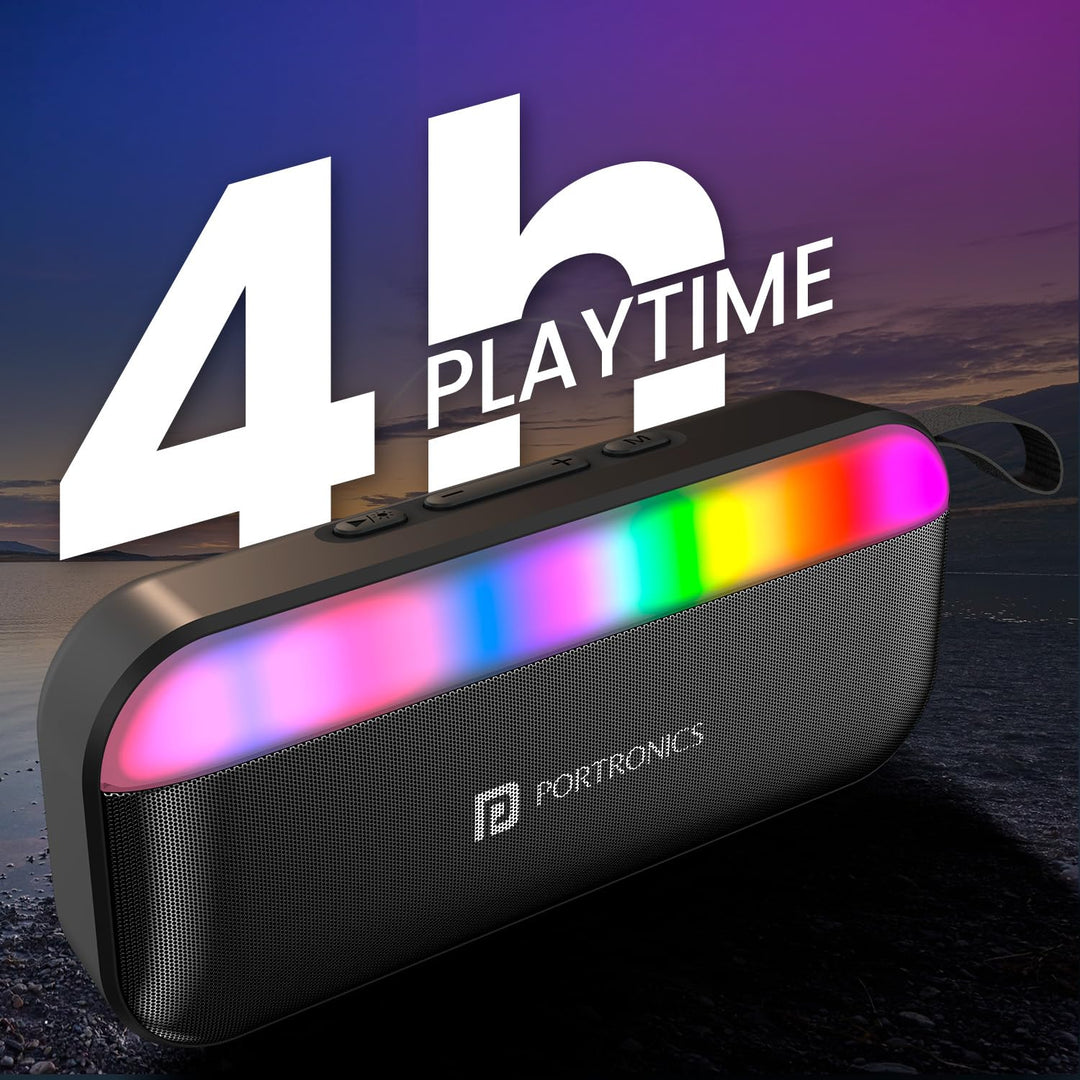 Portronics Plugs 3 - 15W Wireless Speaker with RGB Lights