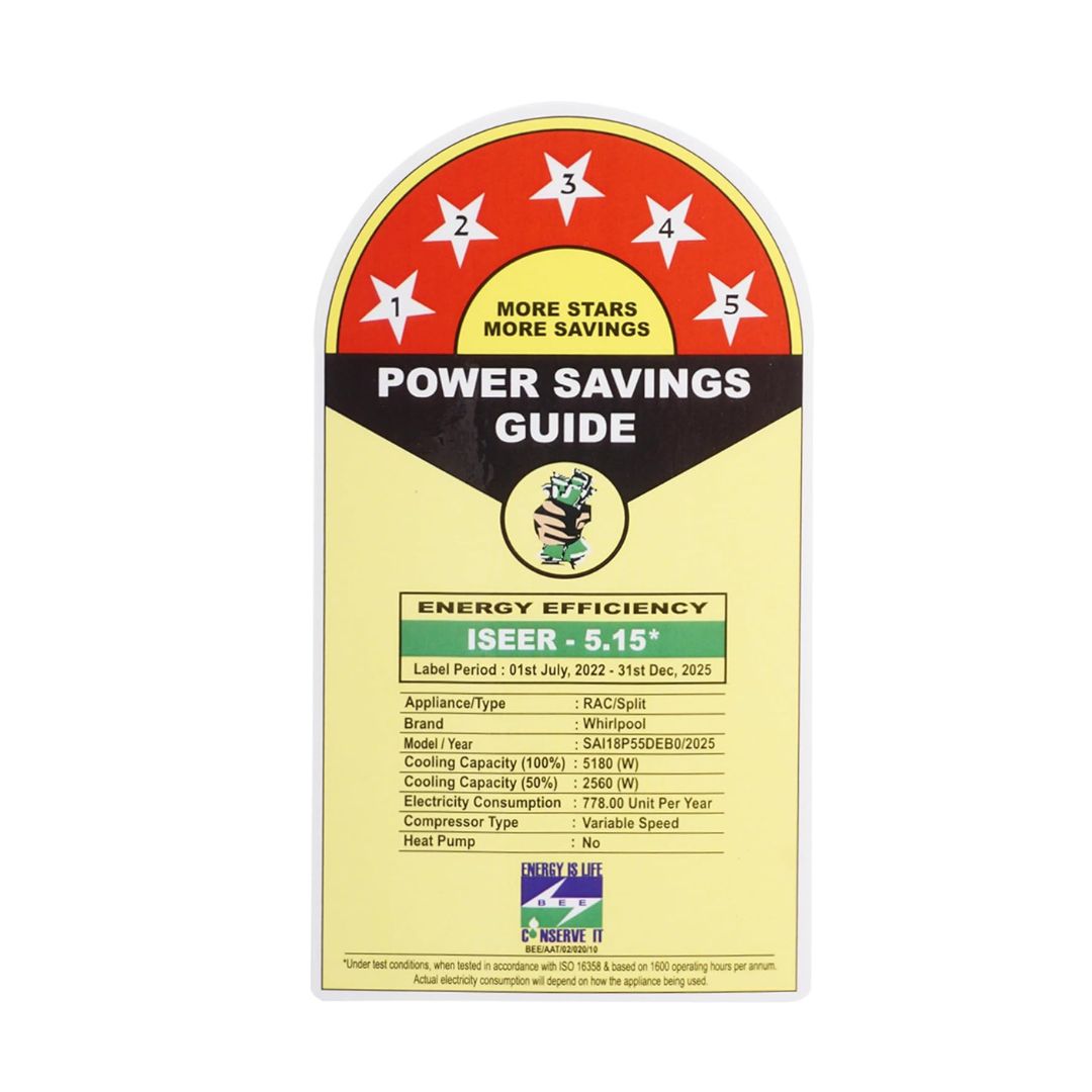 Whirlpool AC 1.5T 5 Star Inverter 3DCOOL Pro-41487
