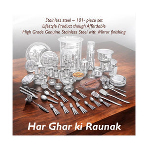Stainless Steel Dinner Set- 101 Pieces