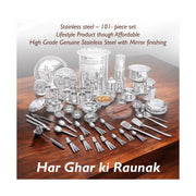 Stainless Steel Dinner Set- 101 Pieces