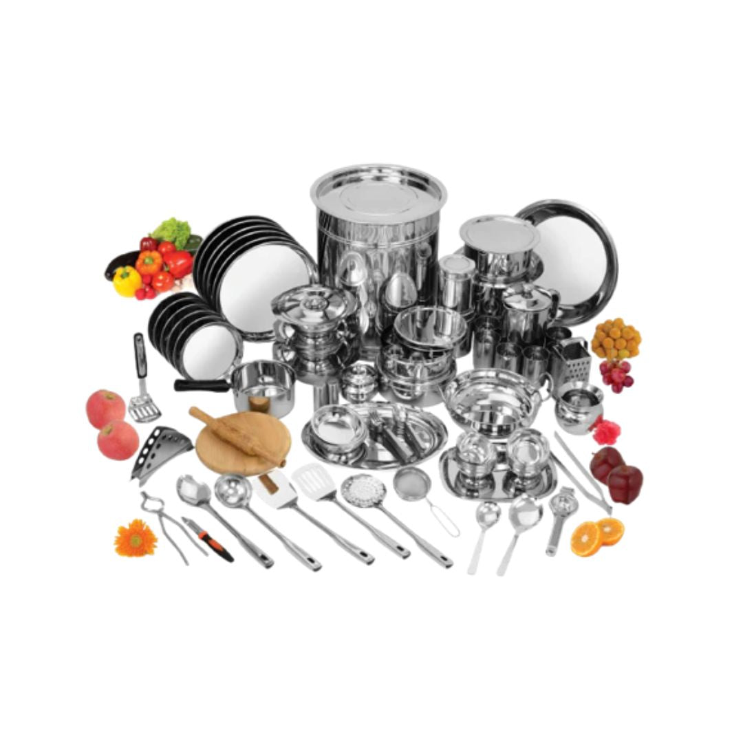 Stainless Steel Dinner Set- 101 Pieces