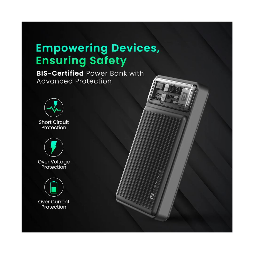 Portronics Luxcell Mini 20K Advanced 20000 mAh Nano Power Bank with 22.5W