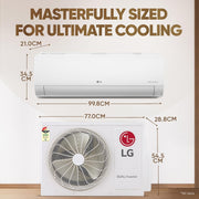 LG 3 Star (2.0 Ton) Split AC with AI Convertible 6-in-1 Cooling.