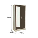 Load image into Gallery viewer, Powder Coated and Galvanized Tata Steel Metal Shelf Wardrobe with Mirror
