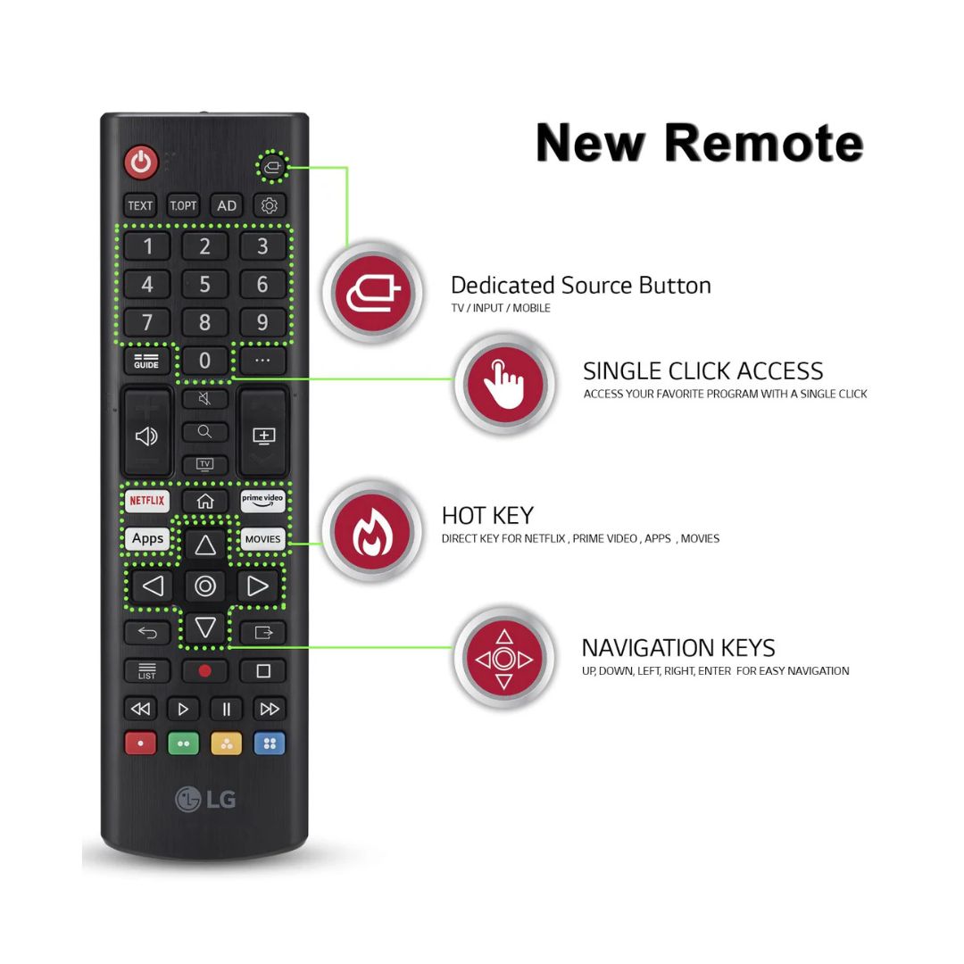 LG 139 cm (55 inches) UR75 Series 4K Ultra HD Smart LED TV