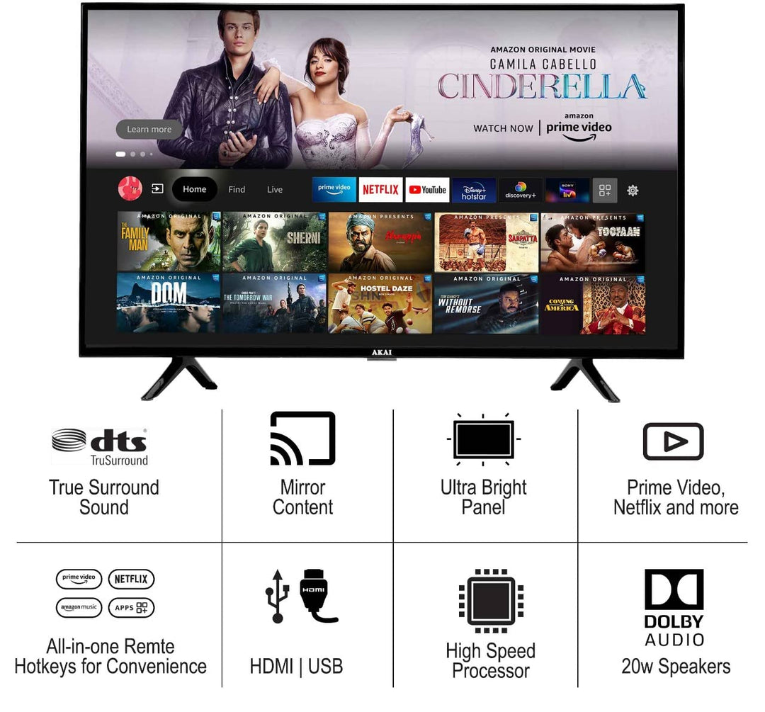Akai 108 cm (43 Inch) Full HD Smart LED Cloud TV