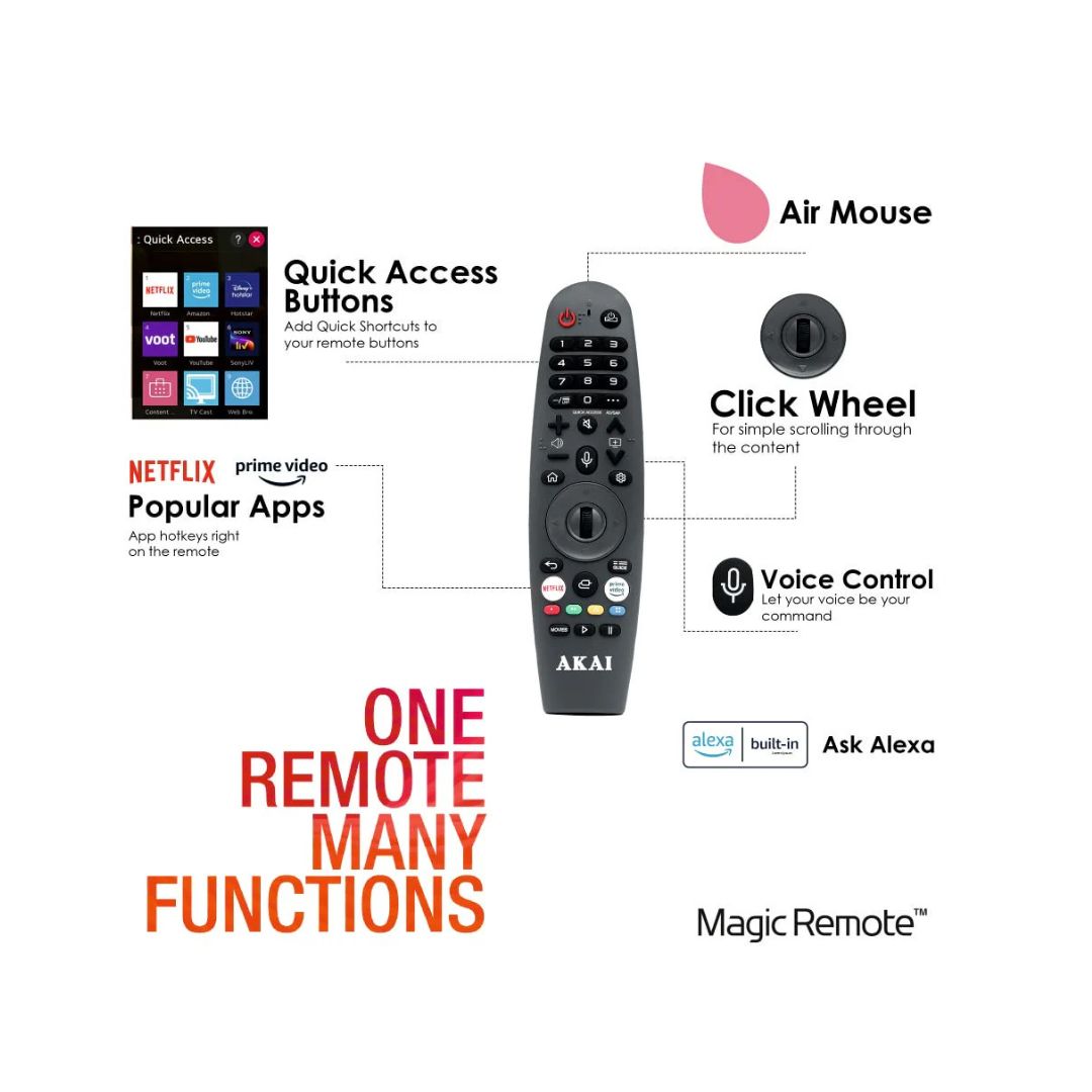 Akai 140 cm (55 Inch) 4K UHD Google TV