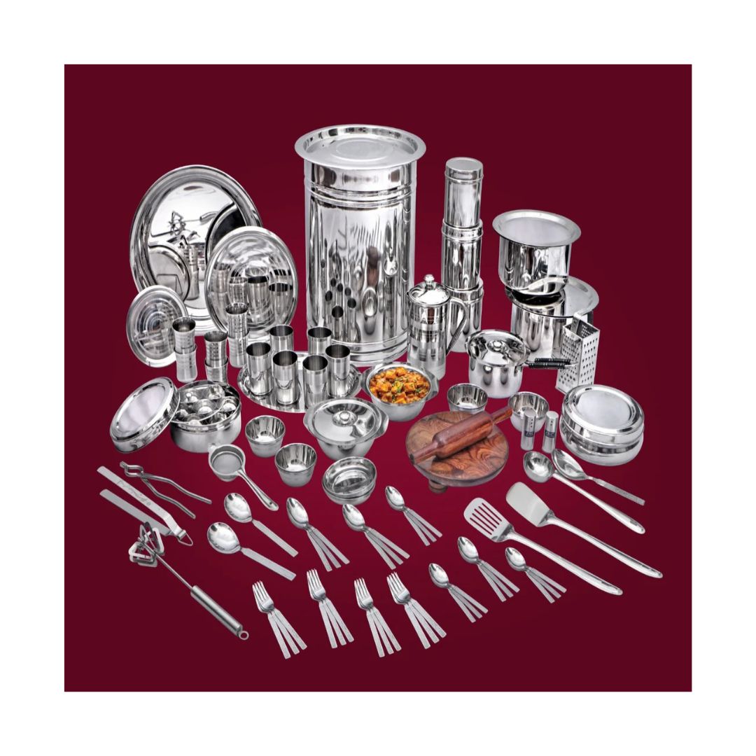 Stainless Steel Dinner Set- 101 Pieces