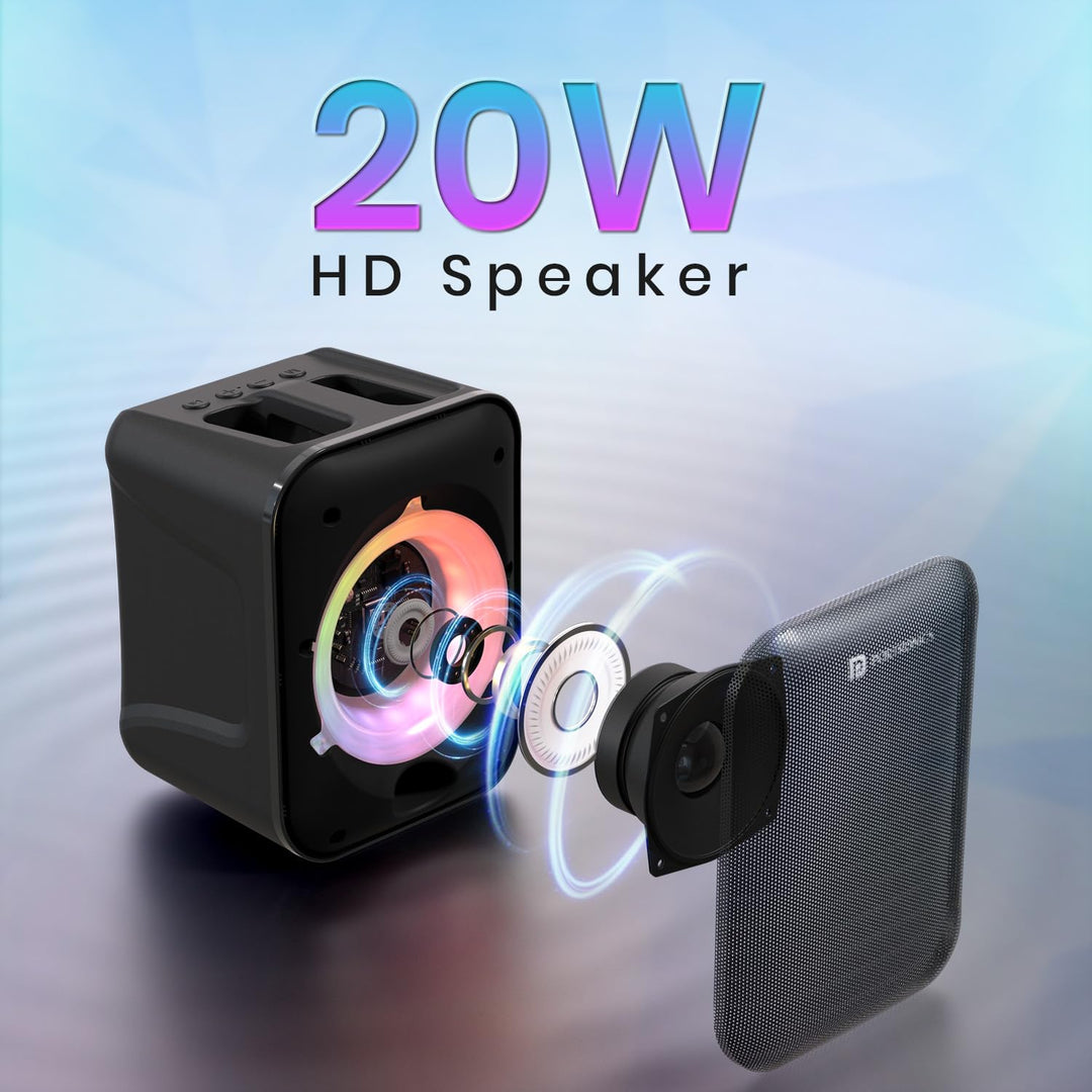 Portronics Apollo One - 20W Bluetooth Speaker with Wireless Karaoke Mic