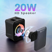 Portronics Apollo One - 20W Bluetooth Speaker with Wireless Karaoke Mic.