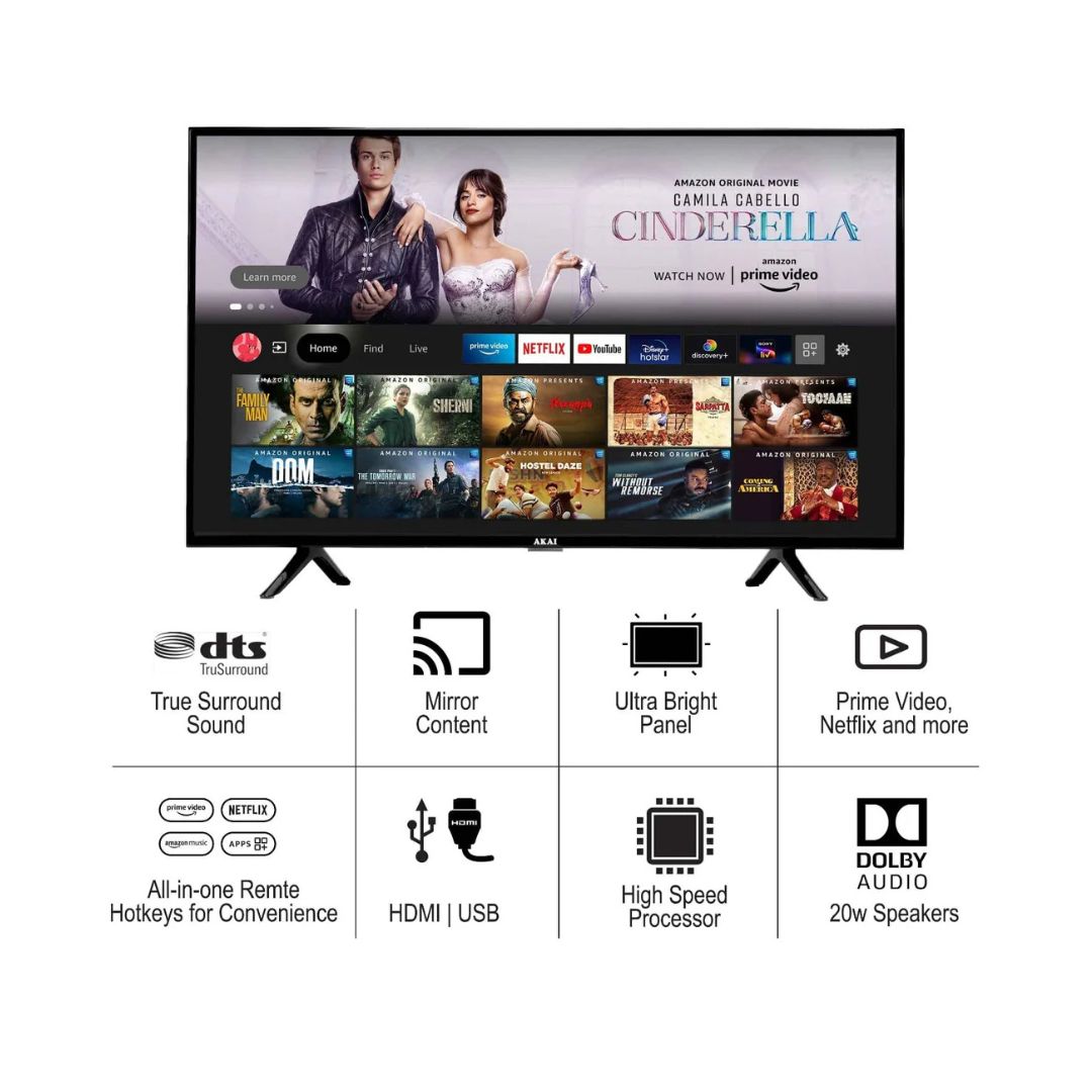 Akai 108 cm (43 Inch) Full HD Smart LED Cloud TV