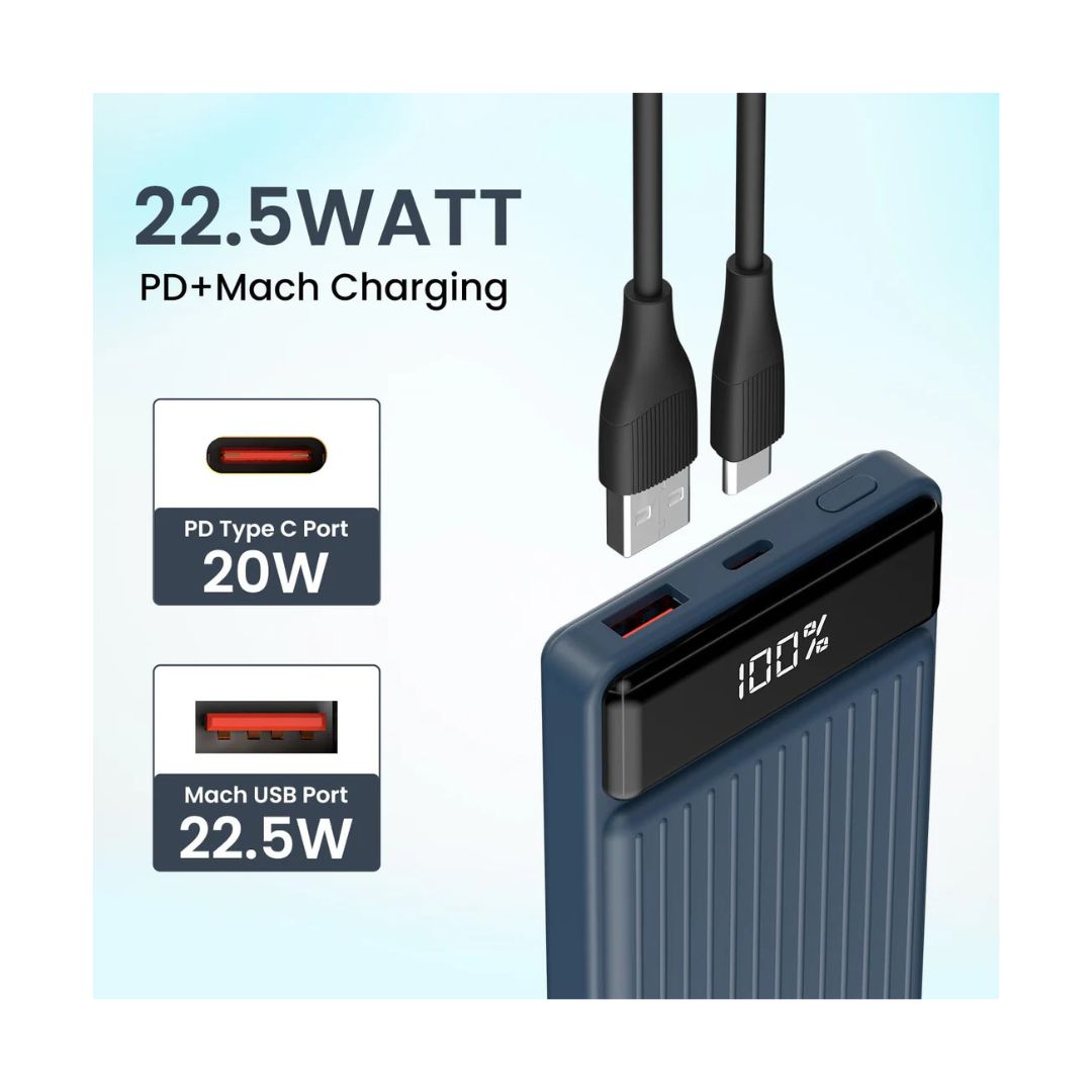 Portronics Luxcell B 10K 10000mAh 22.5W Fast Charging Power Bank