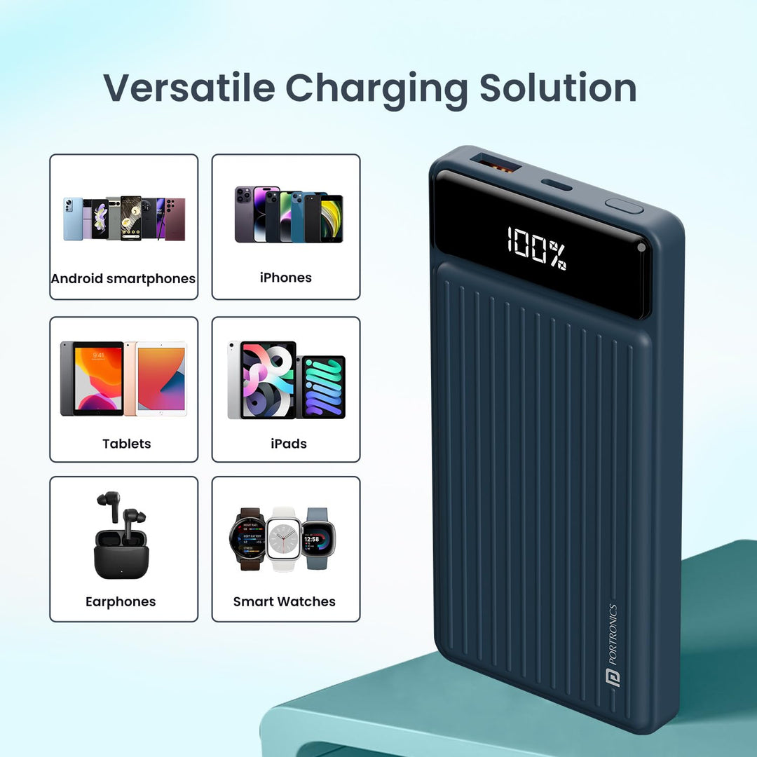 Portronics Luxcell B 10K 10000mAh 22.5W Fast Charging Power Bank