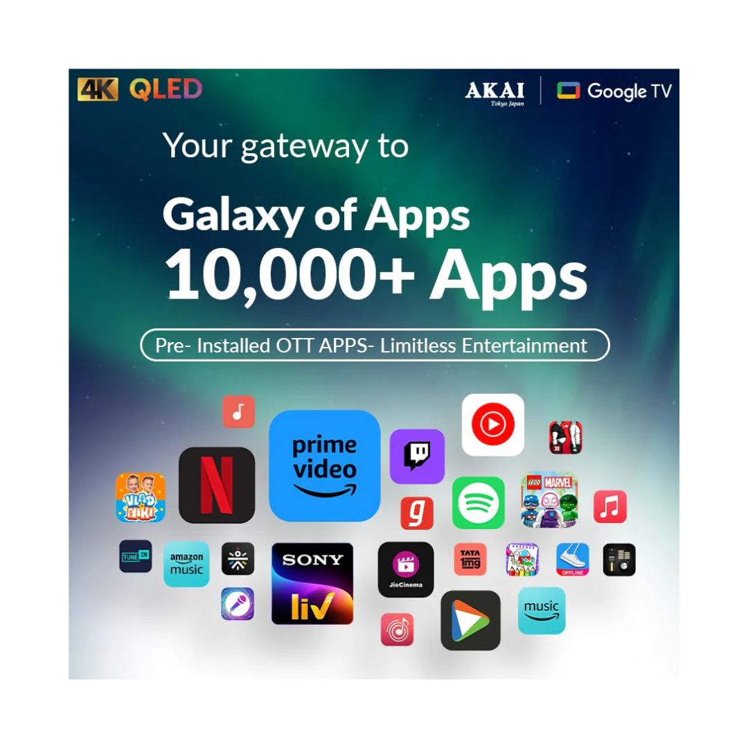 Akai 165 cm (65 Inch) QLED 4K UHD Google TV