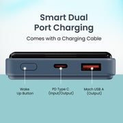 Portronics Luxcell B 10K 10000mAh 22.5W Fast Charging Power Bank.