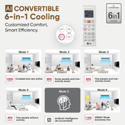 LG 3 Star (2.0 Ton) Split AC with AI Convertible 6-in-1 Cooling.