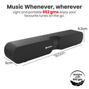 Portronics Decibel 20 – 16W Wireless Soundbar Speaker.