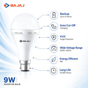 Bajaj Bulb - CDL (9W) Rechargeable Inverter Bulb