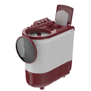 Whirlpool ACE 8.0 SUPERSOAK – 8 Kg Semi-Automatic Washing Machine with Super Soak & Turbo Impeller (Coral Red)