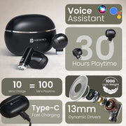 Portronics Twins One In-Ear Earbuds