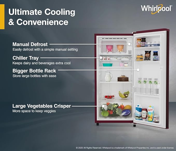 Whirlpool Ref 184 L Direct Cool Single Door 2 Star-72498
