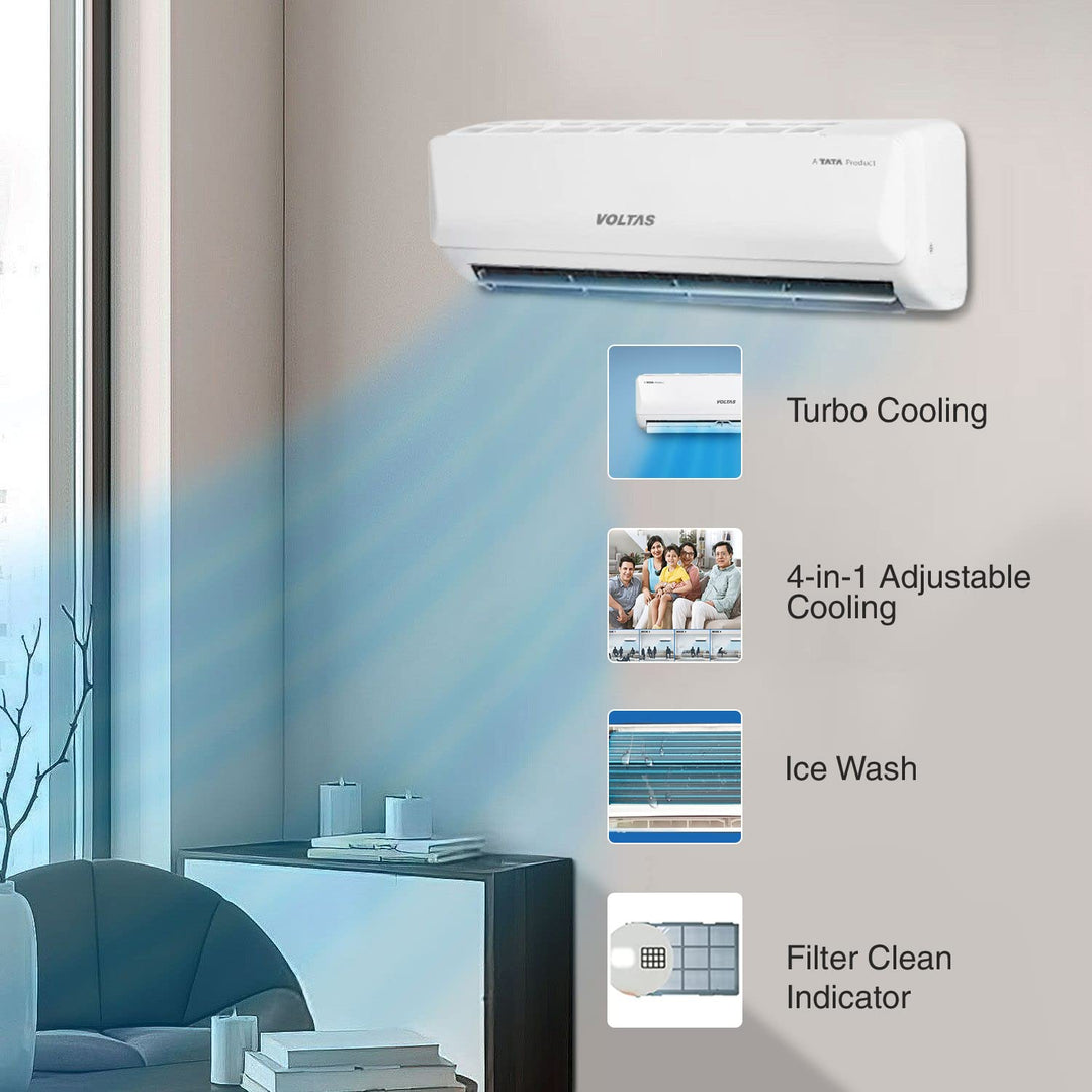 VOLTAS 1 TON 3 STAR INVERTER SPLIT AC (123V VECTRA)