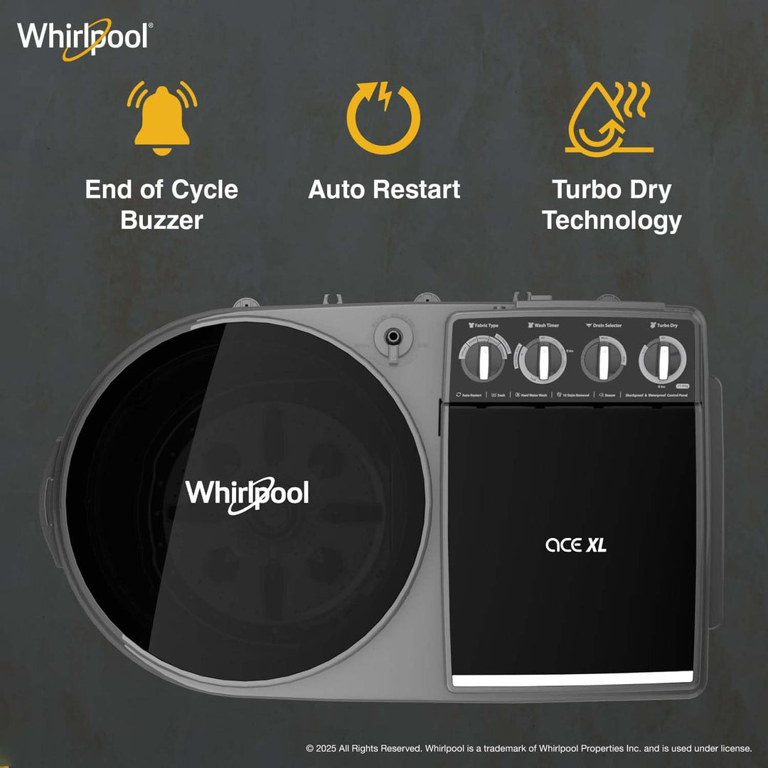 Whirlpool Semi Auto Washing Machine Top Load 11 Kg-30344
